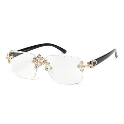 Luxury Square Rimless Sunglasses