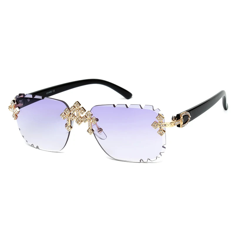 Luxury Square Rimless Sunglasses