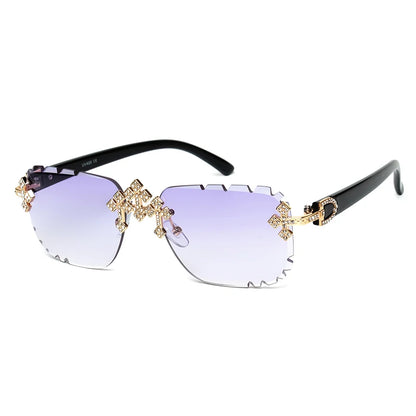 Luxury Square Rimless Sunglasses