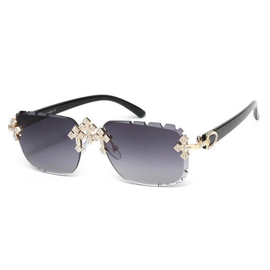 Luxury Square Rimless Sunglasses