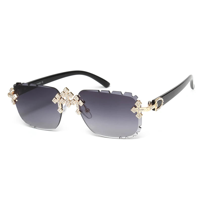Luxury Square Rimless Sunglasses