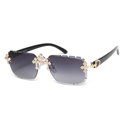 Luxury Square Rimless Sunglasses