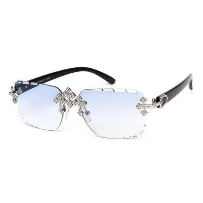 Luxury Square Rimless Sunglasses