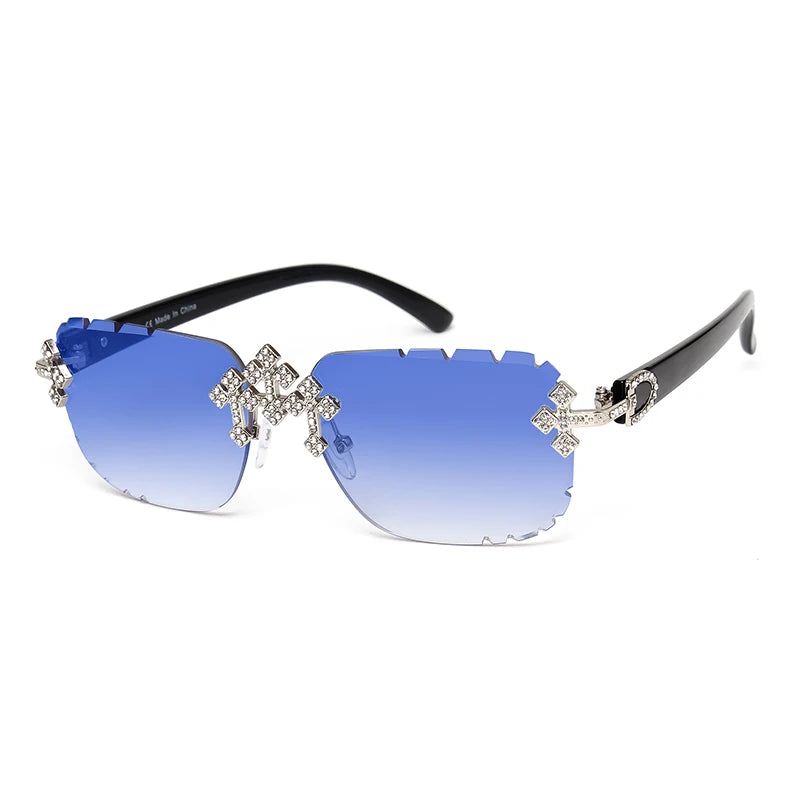 Luxury Square Rimless Sunglasses