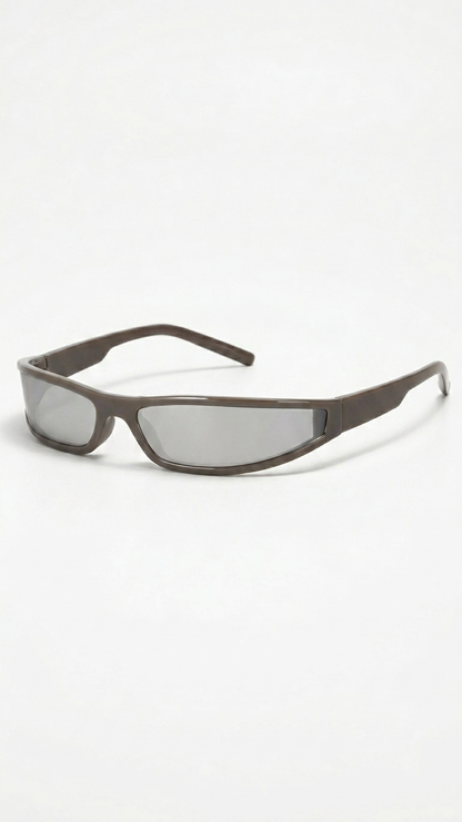 ShadowEdge Narrow Rectangle Y2K Sunglasses