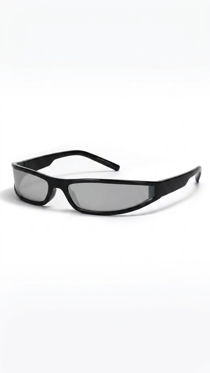 ShadowEdge Narrow Rectangle Y2K Sunglasses