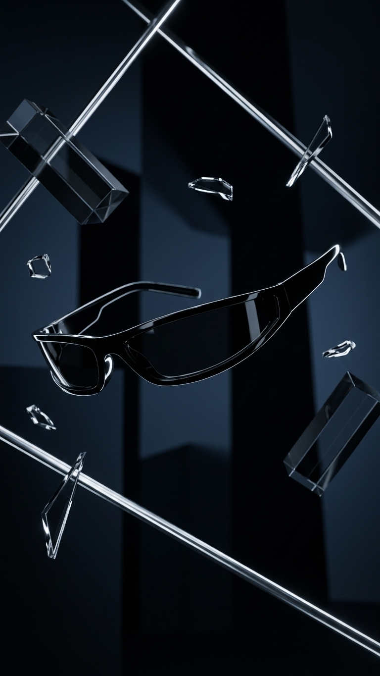 ShadowEdge Narrow Rectangle Y2K Sunglasses