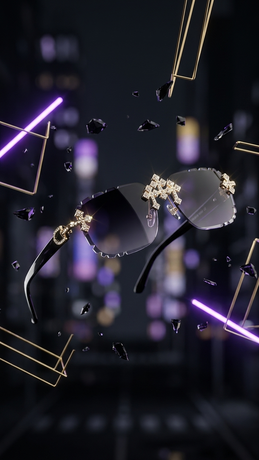 Luxury Square Rimless Sunglasses